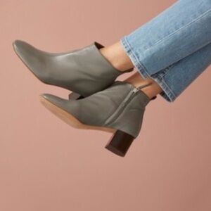 Everlane The Day Boot Gray Leather Ankle Boots Made In Italy Size 9.5